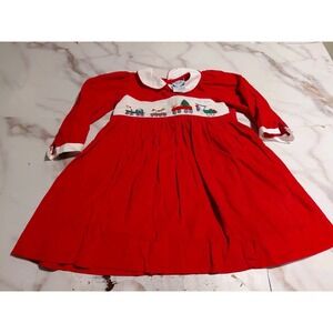 Vintage Carriage Boutiques By Friedknit Creations Holiday Dress‎ Sz 2T Christmas